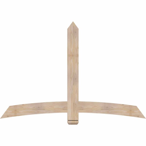 Ekena Millwork Bellingham Smooth Timber Gable Bracket, Douglas Fir, 72"W x 48"H x 1 1/2"D x 5 1/2"F, 16/12 Pitch GBW072X48X0206BEL00SDF - main